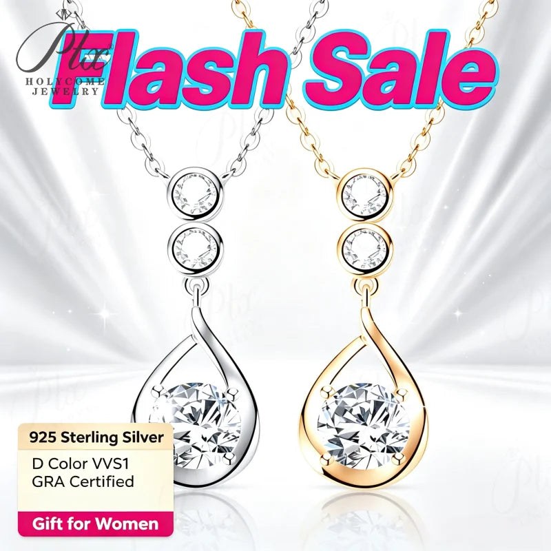 0.5-3ct Round Moissanite Necklace — view 2