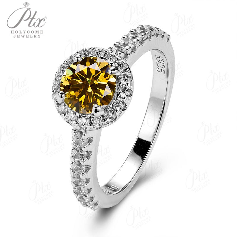 0.5ct Round Moissanite Ring — view 3