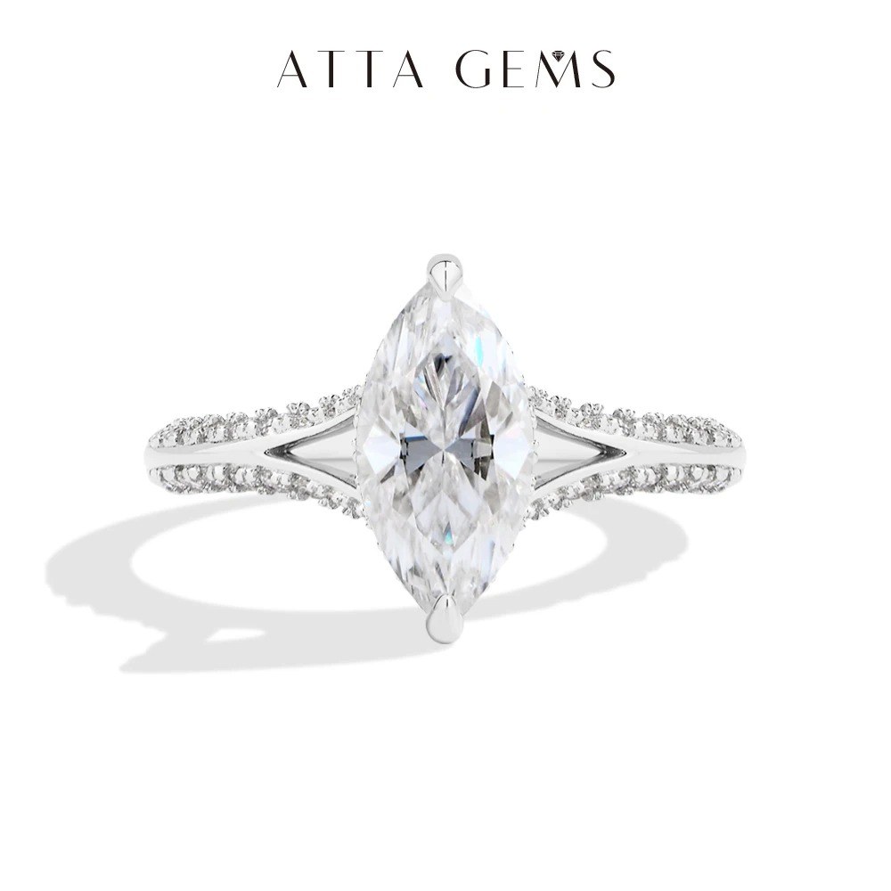 1-2ct Marquise Lab-Grown Diamond Ring — view 3