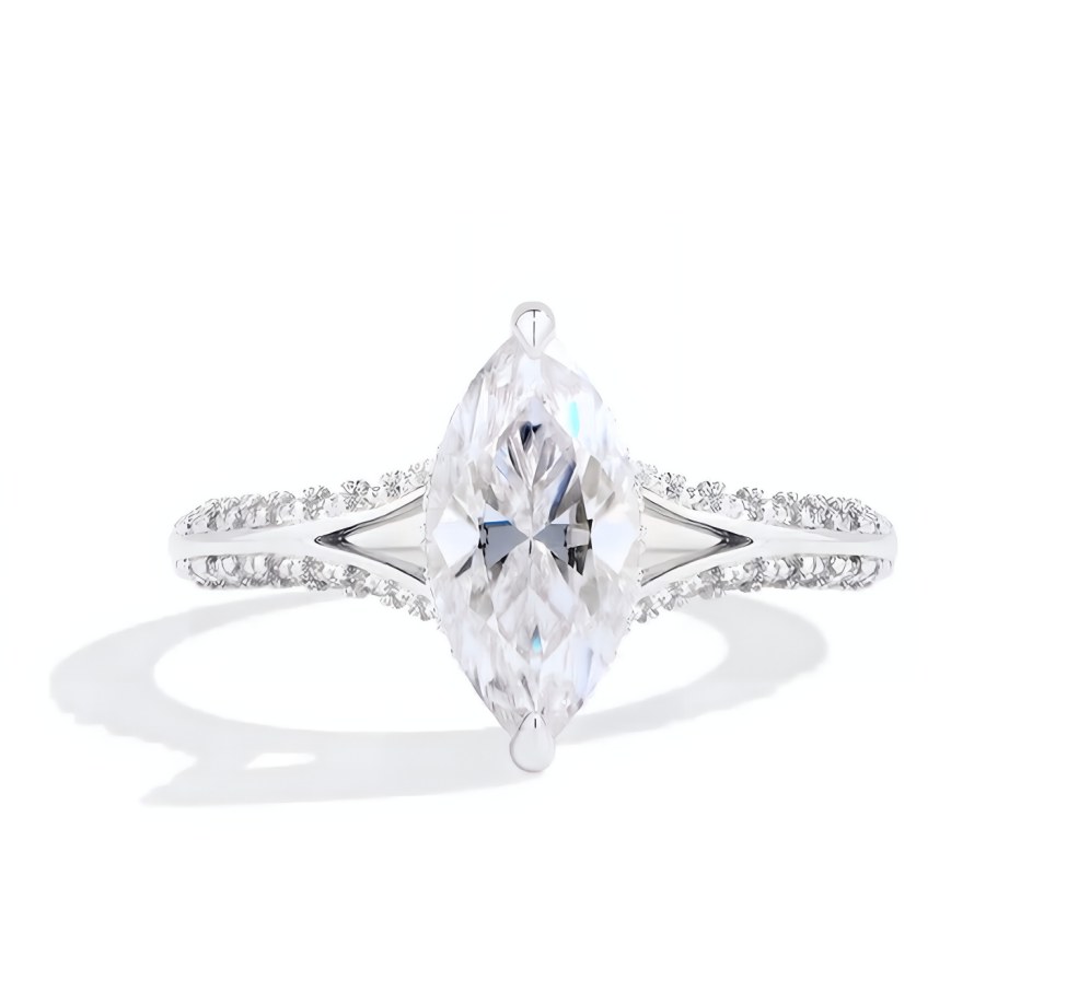 1-2ct Marquise Lab-Grown Diamond Ring — view 4