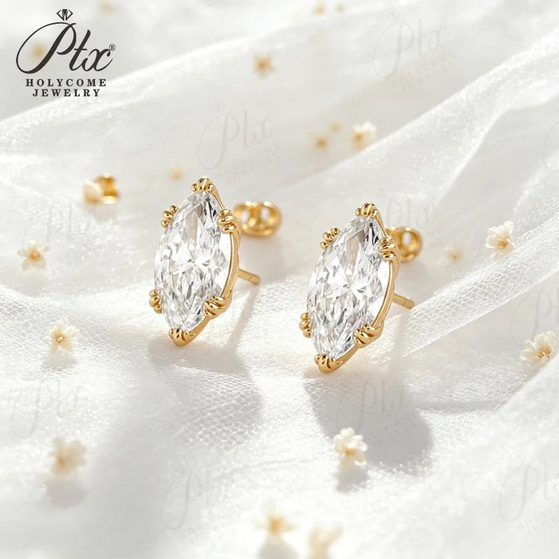 1-2ct Marquise Moissanite Earrings — view 2