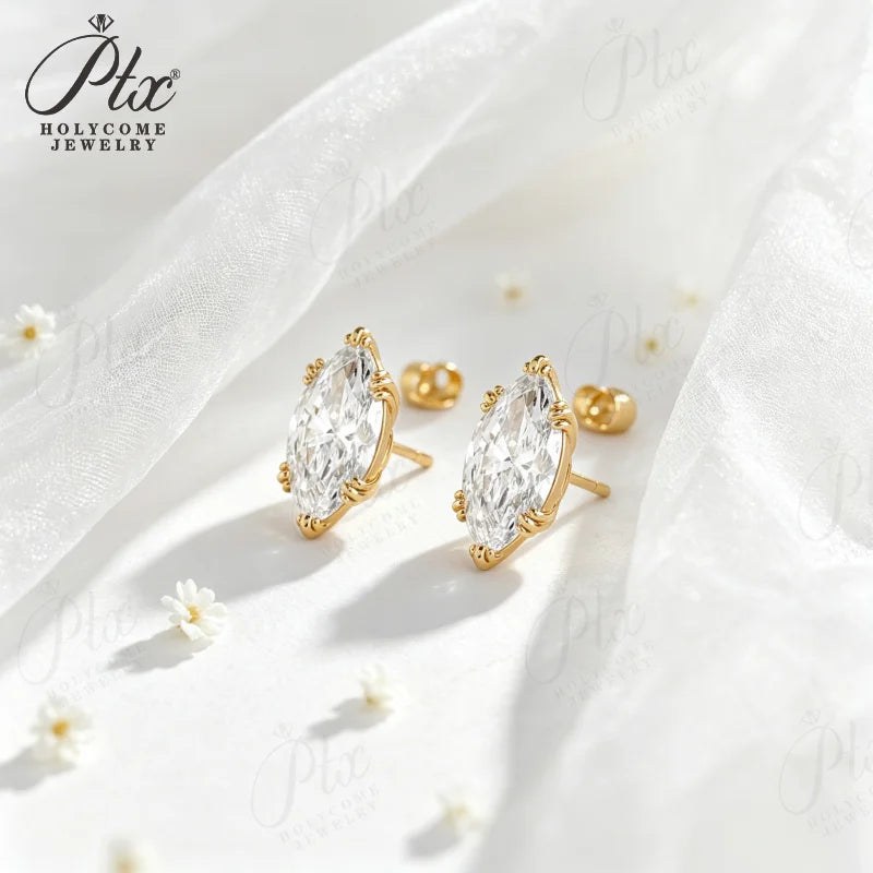 1-2ct Marquise Moissanite Earrings — view 4