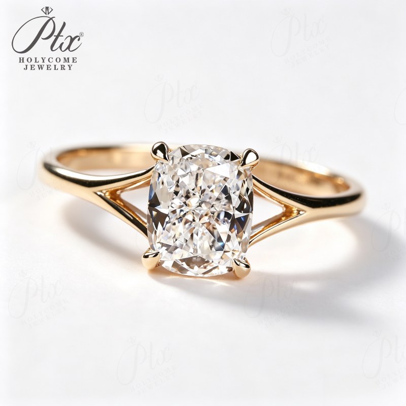 1-3ct Cushion Lab-Grown Diamond Ring — view 3