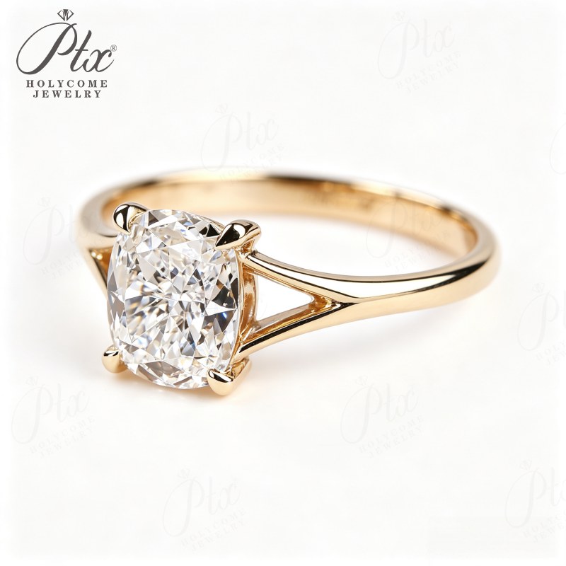 1-3ct Cushion Lab-Grown Diamond Ring — view 4