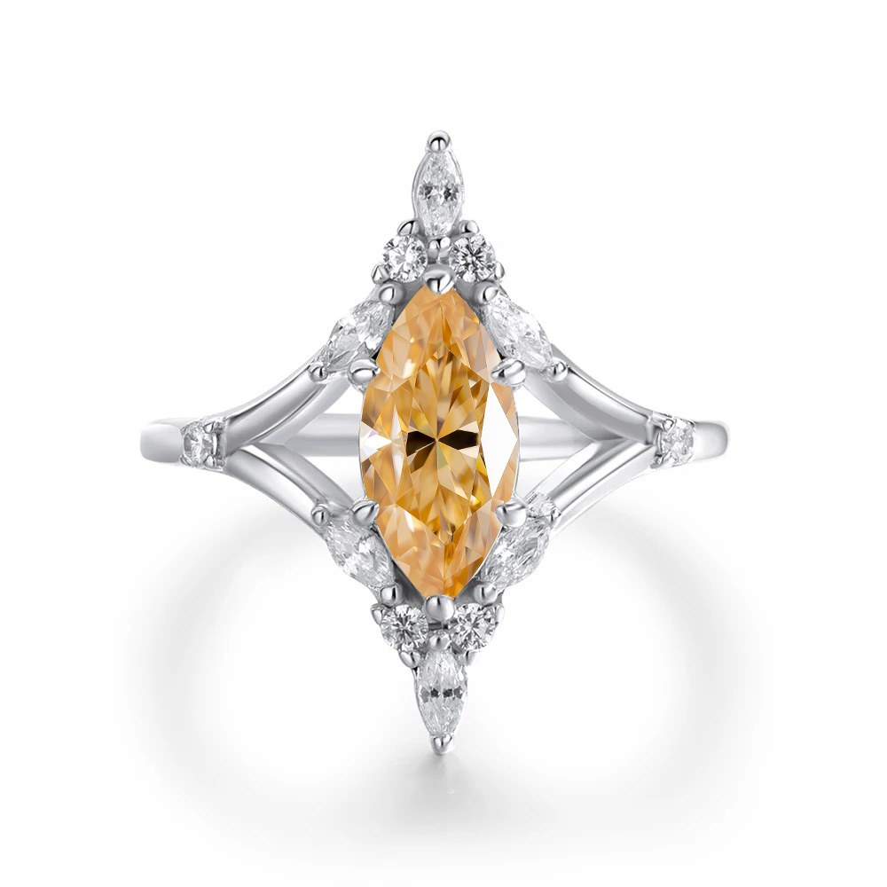 1-3ct Marquise Moissanite Ring