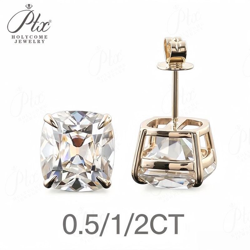 1ct Cushion Lab-Grown Diamond Earrings