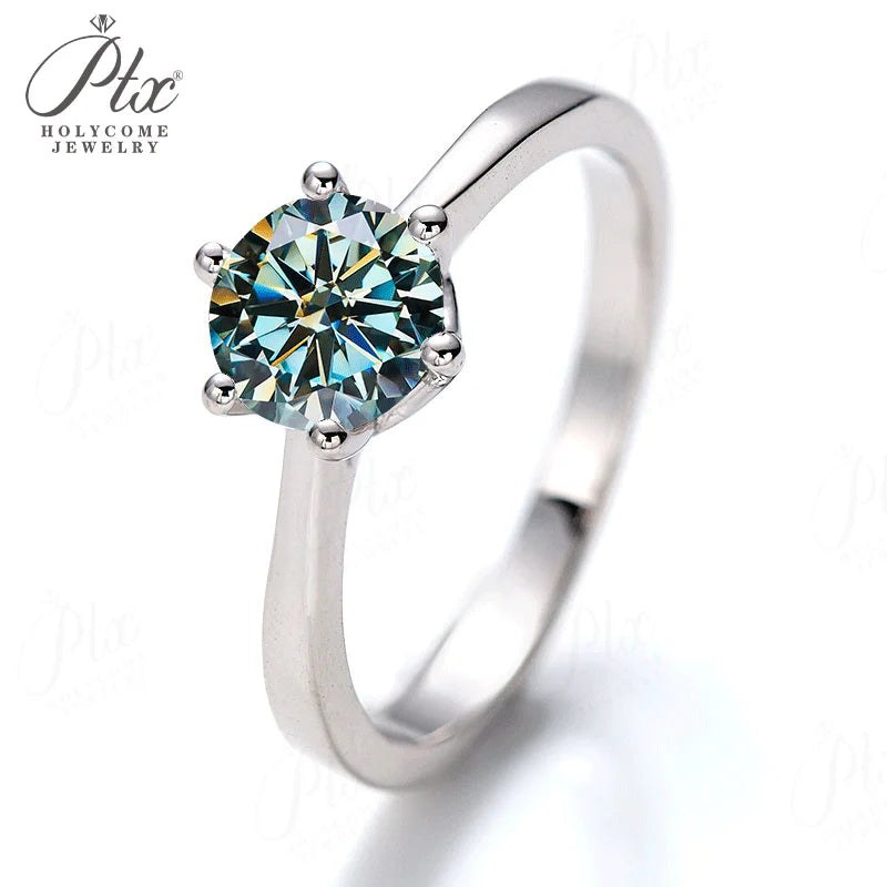 1ct Round Moissanite Ring