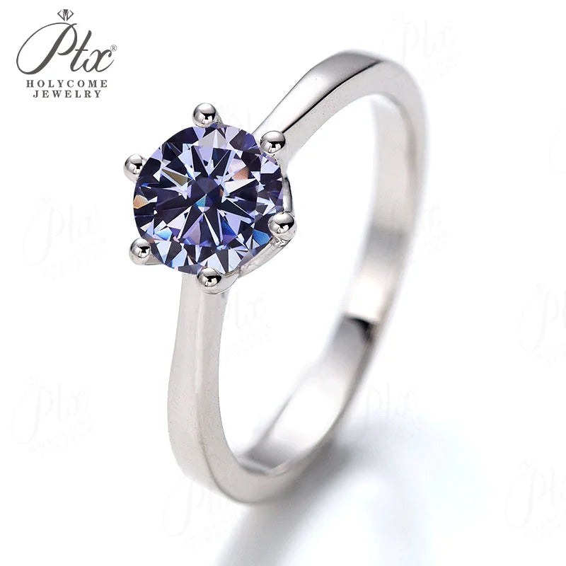 1ct Round Moissanite Ring — view 2