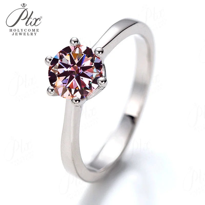 1ct Round Moissanite Ring — view 3