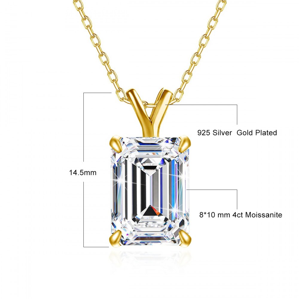 2ct Adjustable Moissanite Pendant Necklace — view 2