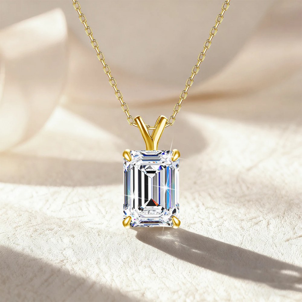 2ct Adjustable Moissanite Pendant Necklace — view 4