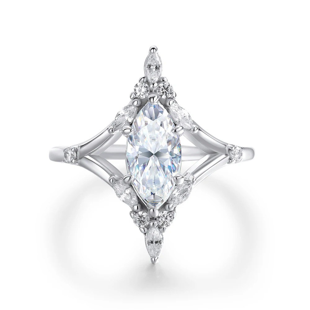 2ct Marquise Moissanite Ring — view 2