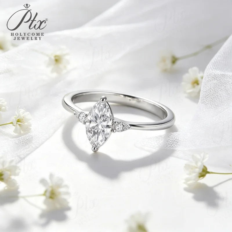 3ct Marquise Moissanite Ring — view 2