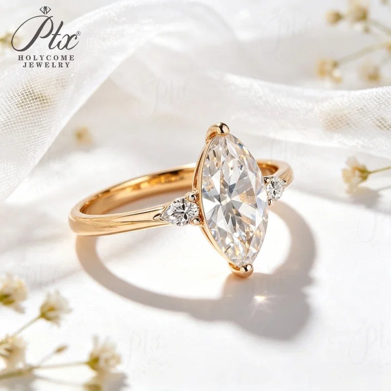 3ct Marquise Moissanite Ring — view 3