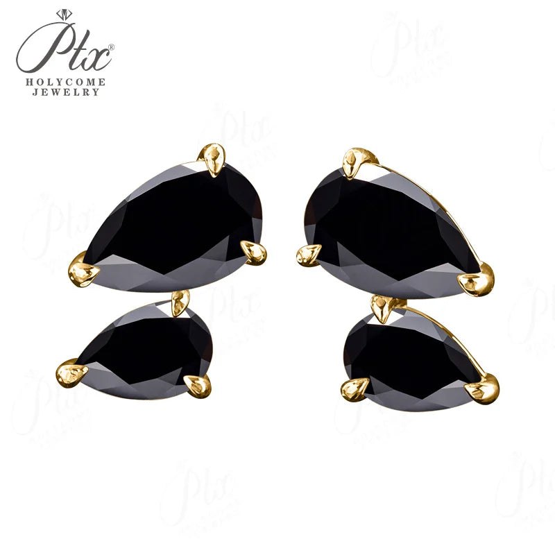 3ct Pear Moissanite Earrings in 925 Silver — view 3
