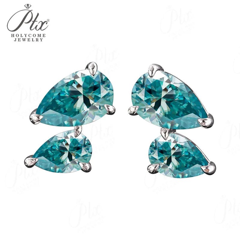 3ct Pear Moissanite Earrings