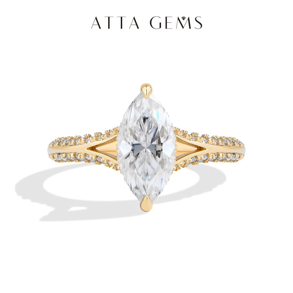 5ct Marquise Moissanite Ring