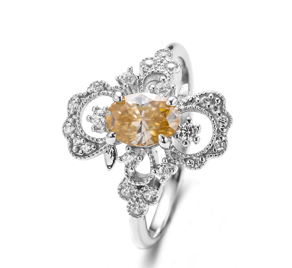 Champagne Moissanite Ring YS0006