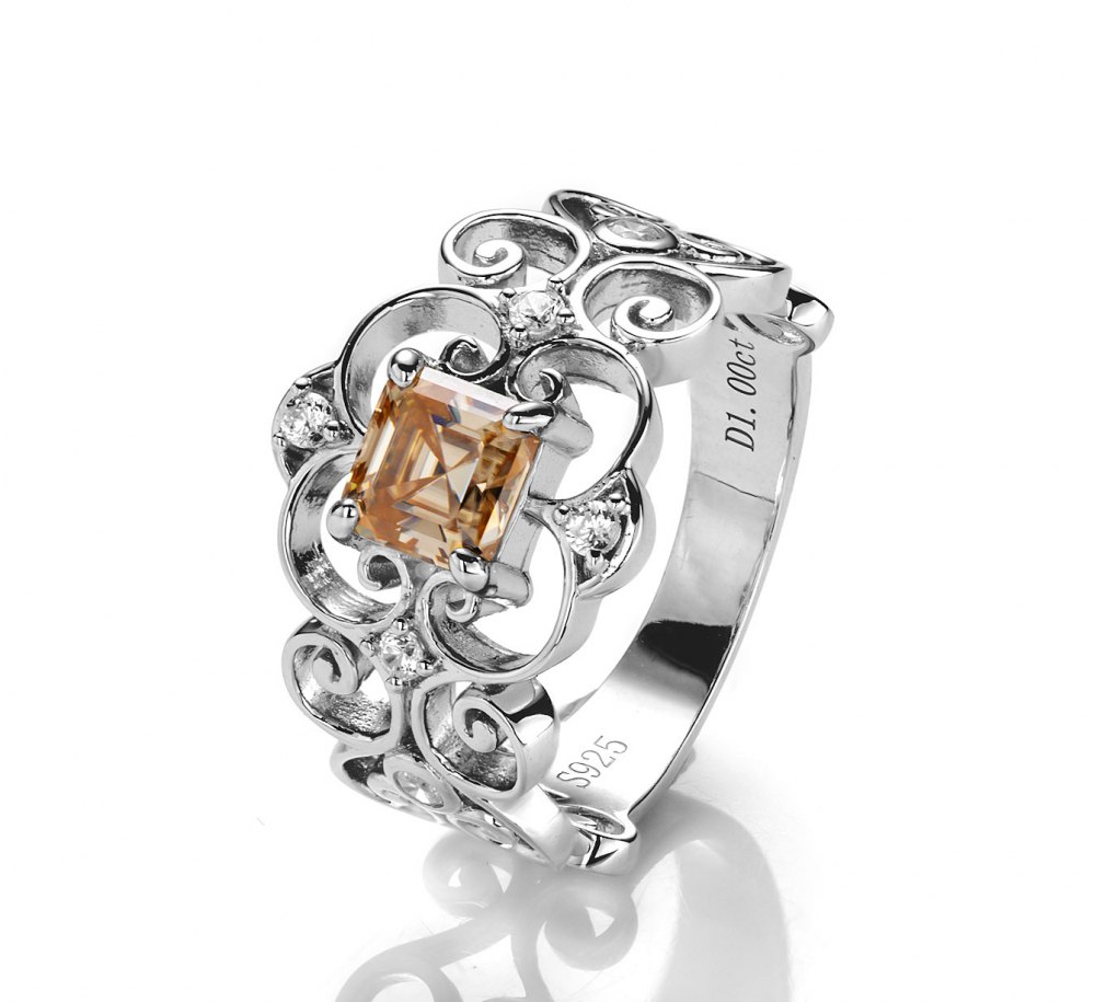 Champagne Moissanite Ring YS0010