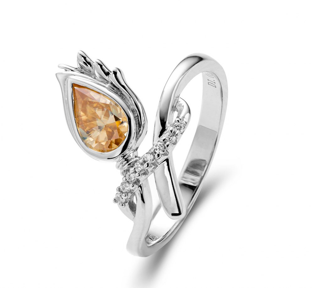 Champagne Moissanite Ring YS0019
