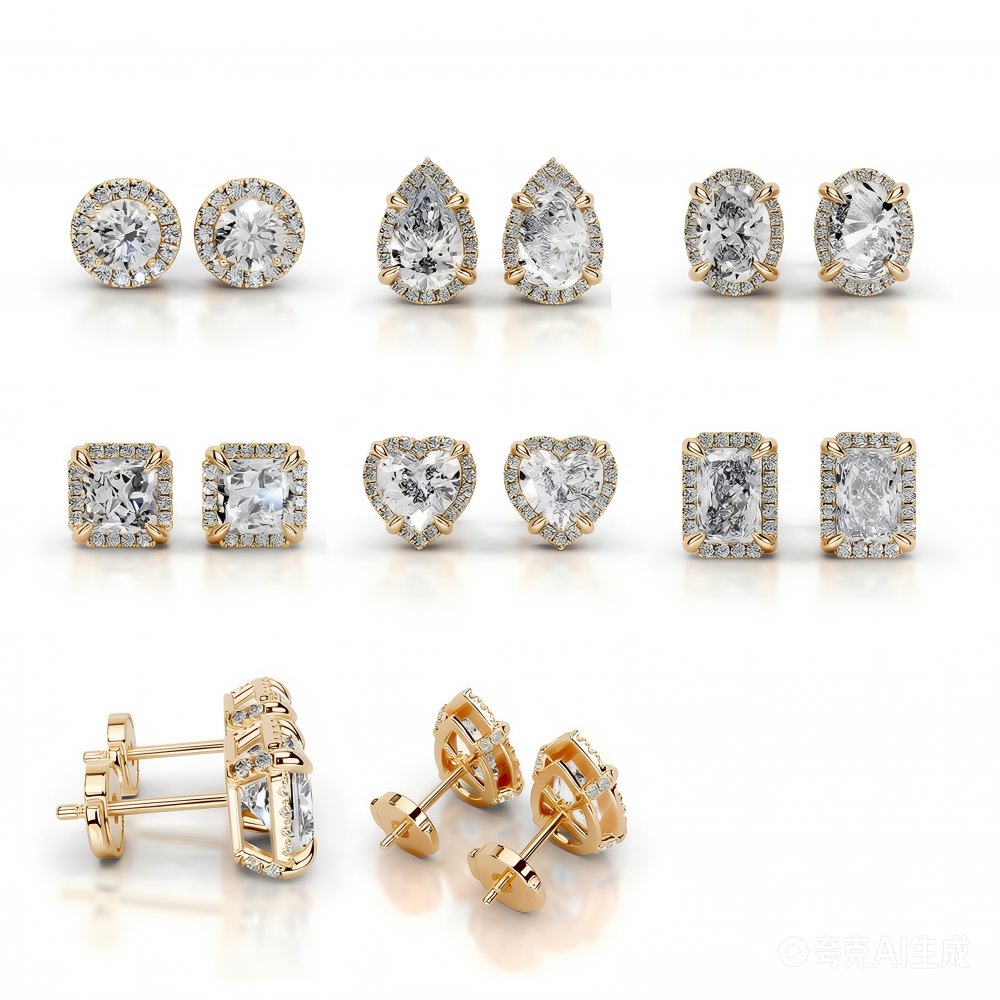 D-Color Moissanite Earrings MC002 — view 3