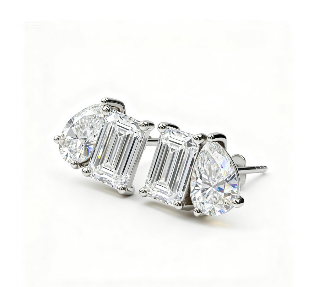 D-Color Moissanite Earrings MC009 — view 2