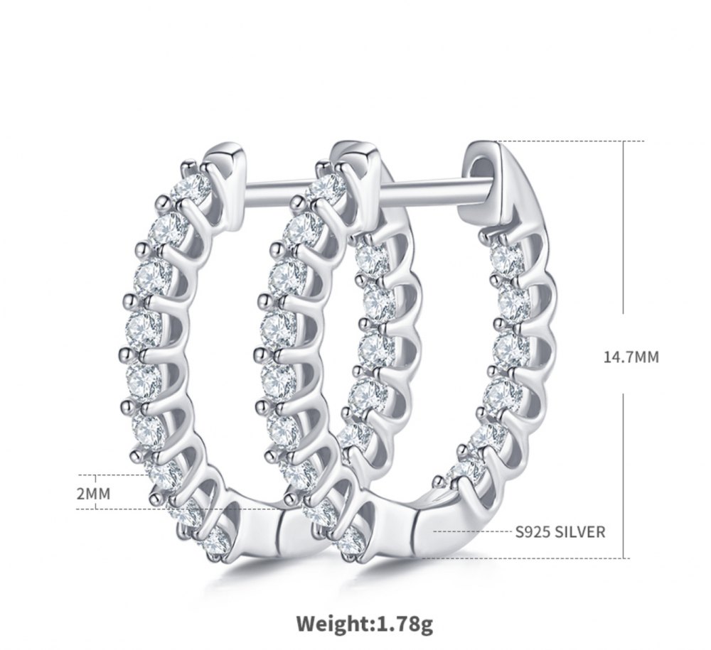 D-Color Moissanite Earrings MC018-H