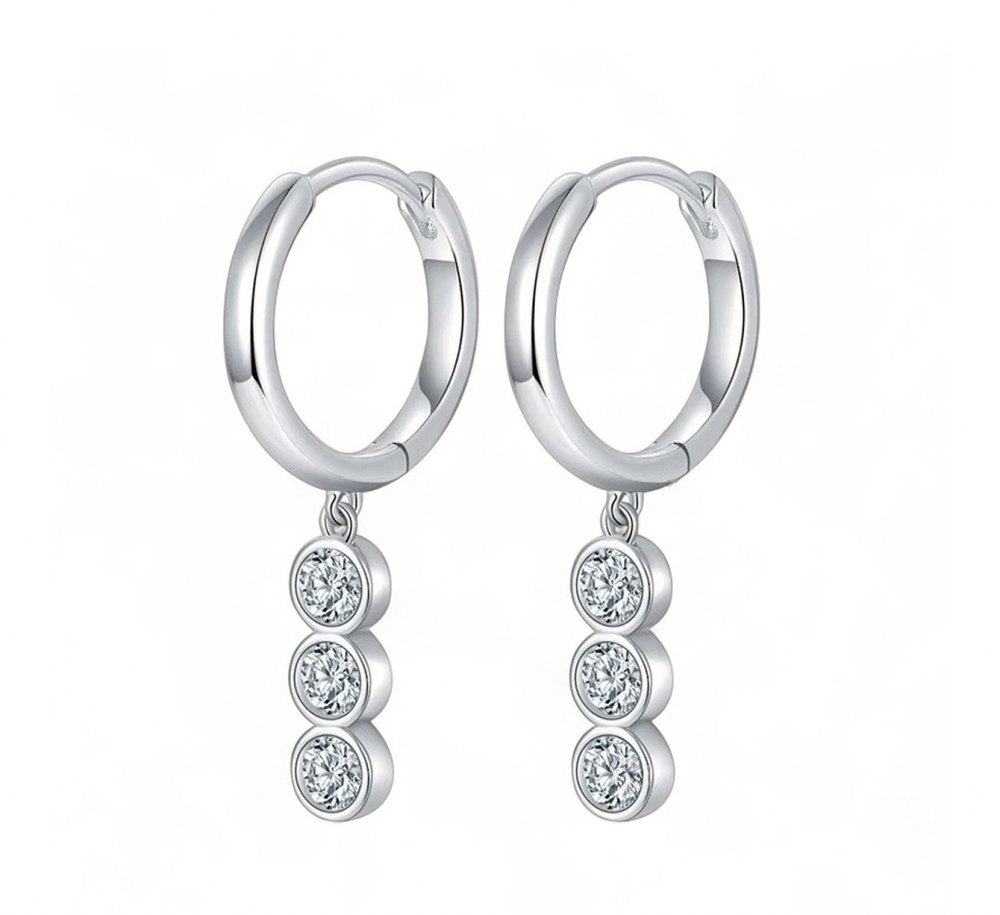 D-Color Moissanite Earrings MC035 — view 2