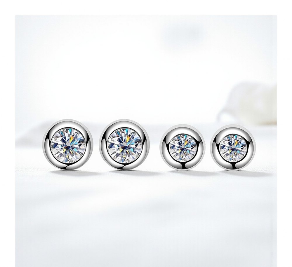 D-Color Moissanite Earrings MC053 — view 2