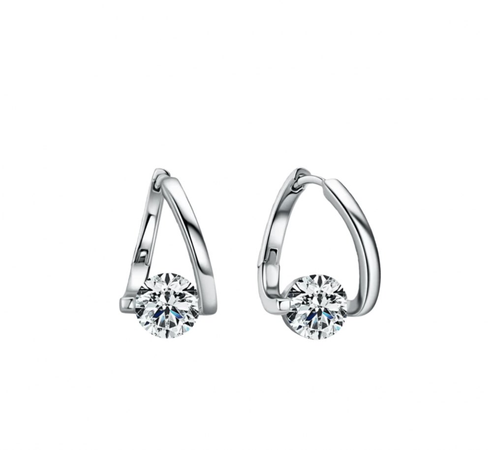 D-Color Moissanite Earrings MC080 — view 2