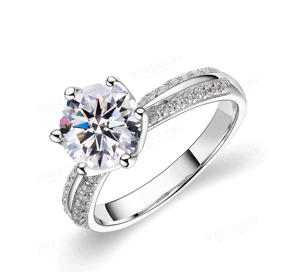 D-Color Moissanite Ring MA016 — view 2