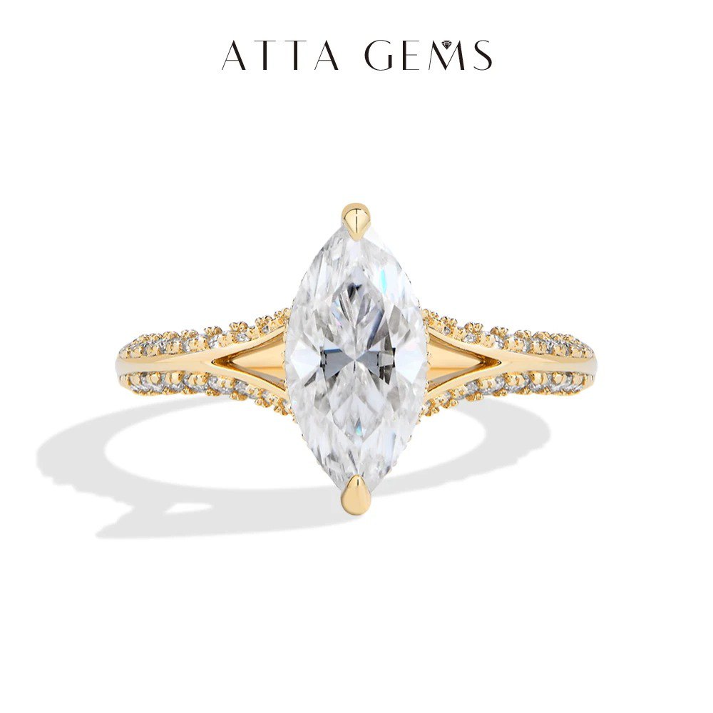 D-Color Moissanite Ring MA054 — view 3