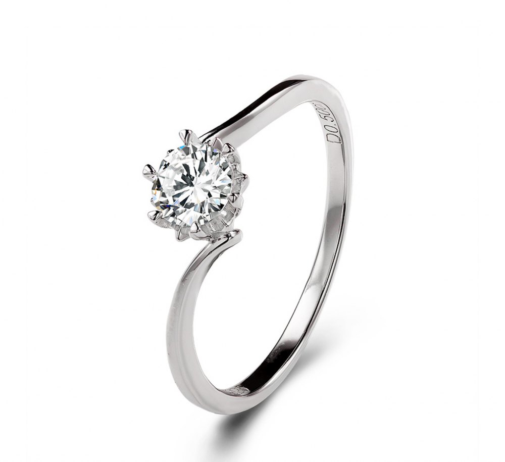 D-Color Moissanite Ring MA057