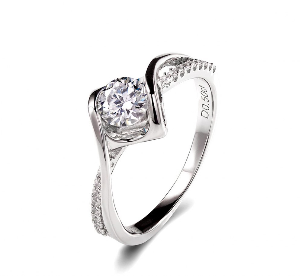 D-Color Moissanite Ring MA058