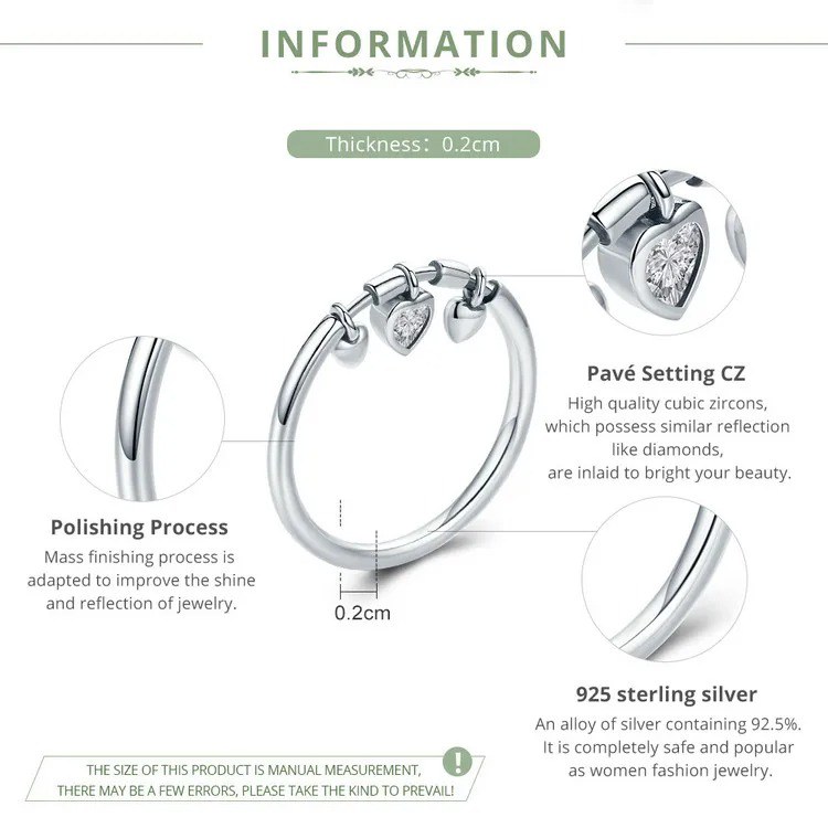 Heart Cubic Zirconia Ring — view 4