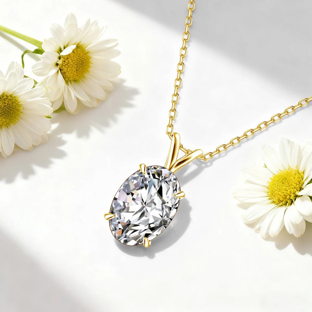 Lab-Grown Paraiba Pendant Necklace
