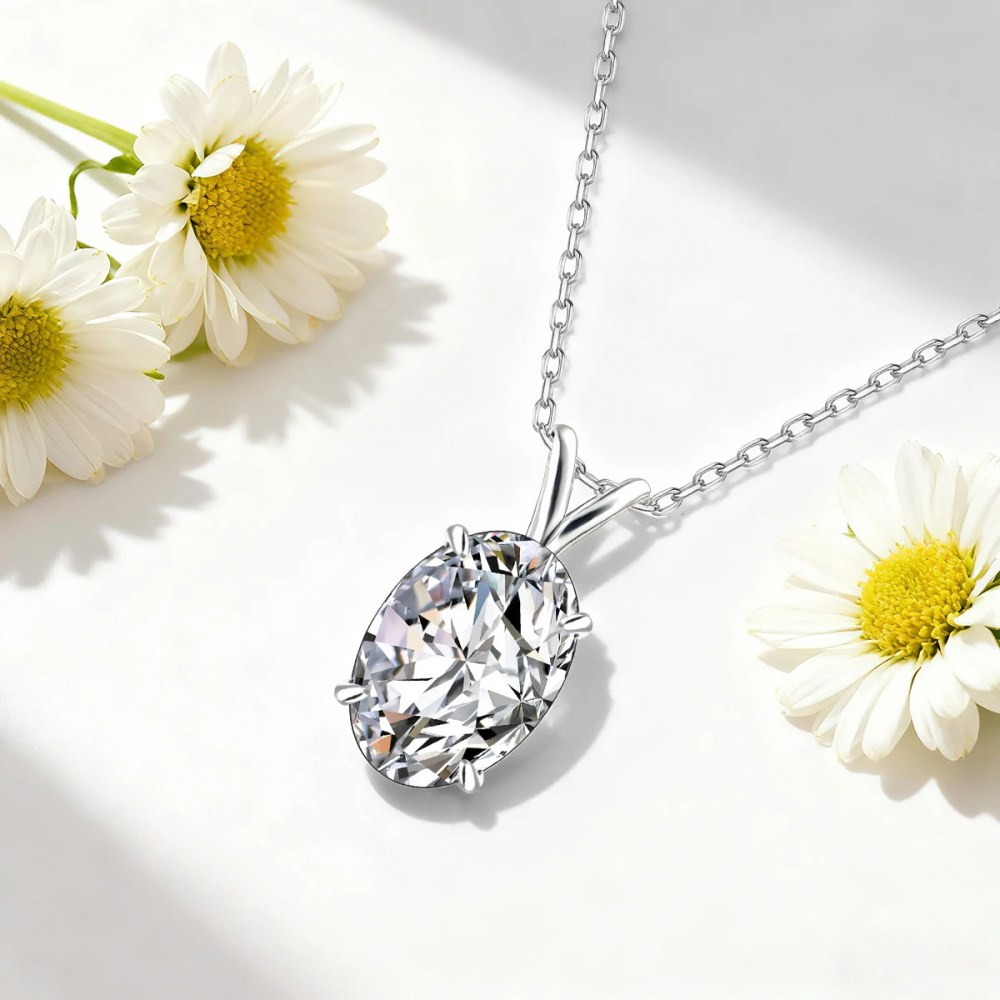 Lab-Grown Paraiba Pendant Necklace — view 4