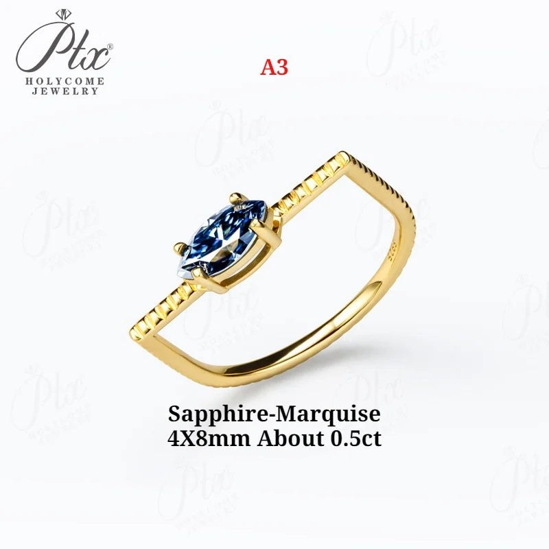 Lab-Grown Sapphire Ring — view 2