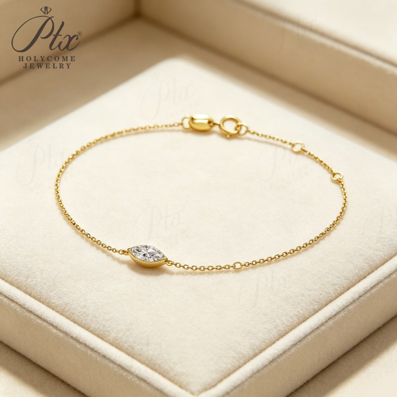 Marquise Lab-Grown Diamond Necklace