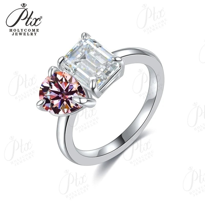 Moissanite Ring in 925 Silver