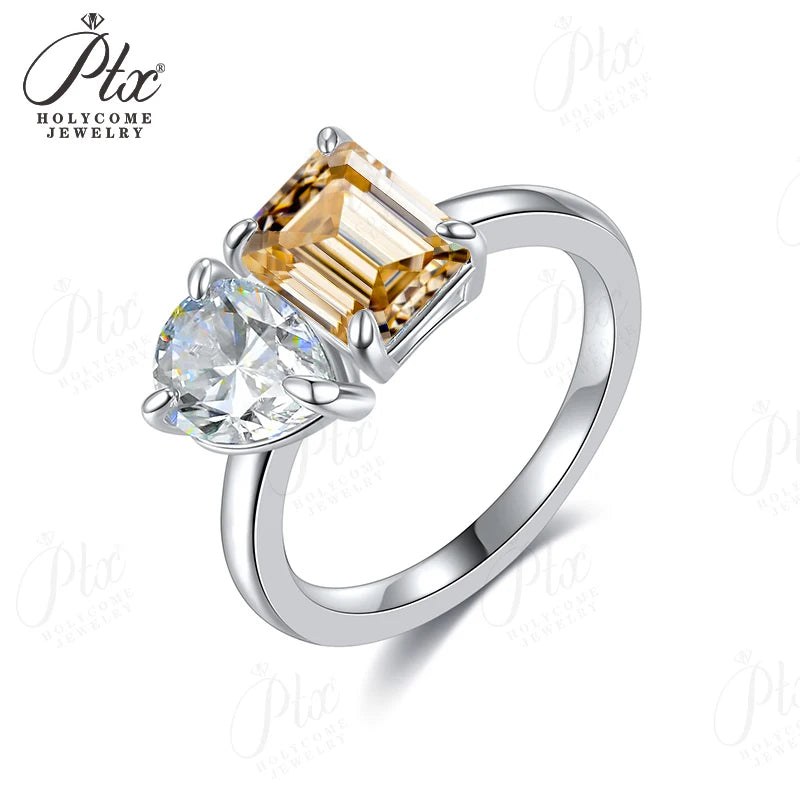 Moissanite Ring in 925 Silver — view 3