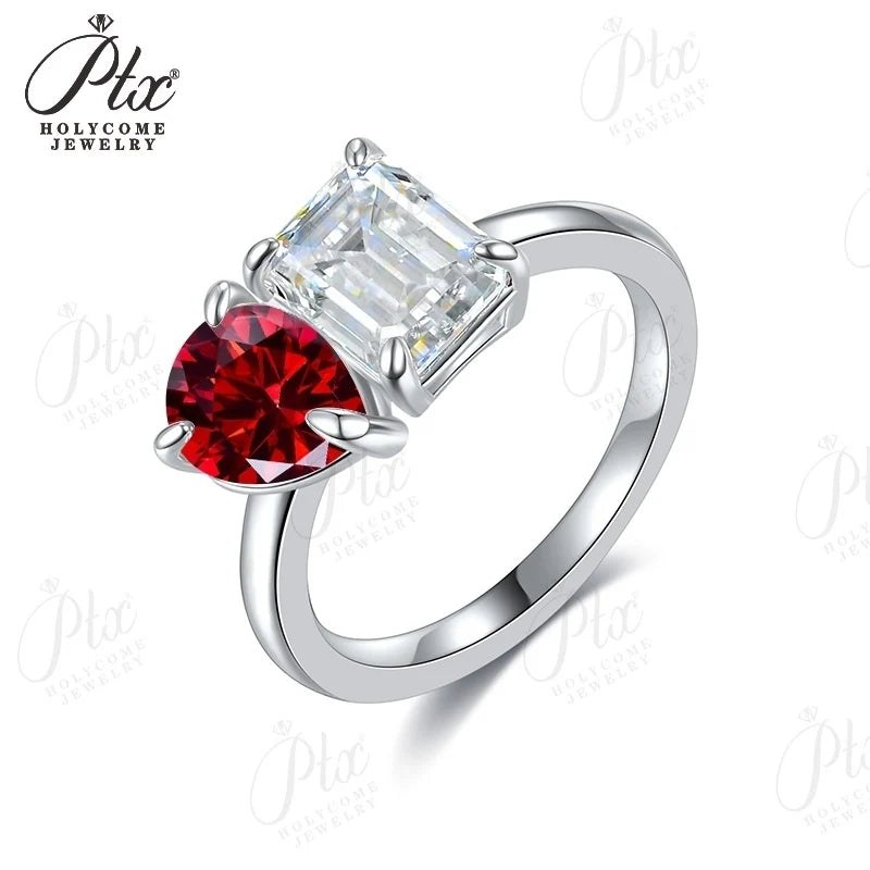 Moissanite Ring in 925 Silver — view 4