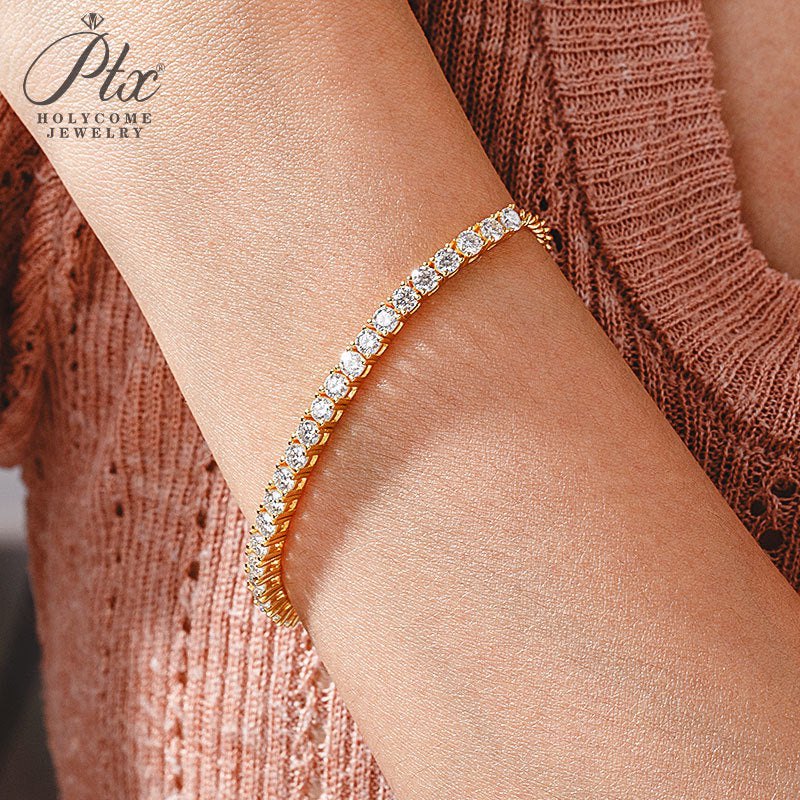 Moissanite Tennis Bracelet 手链 — view 4