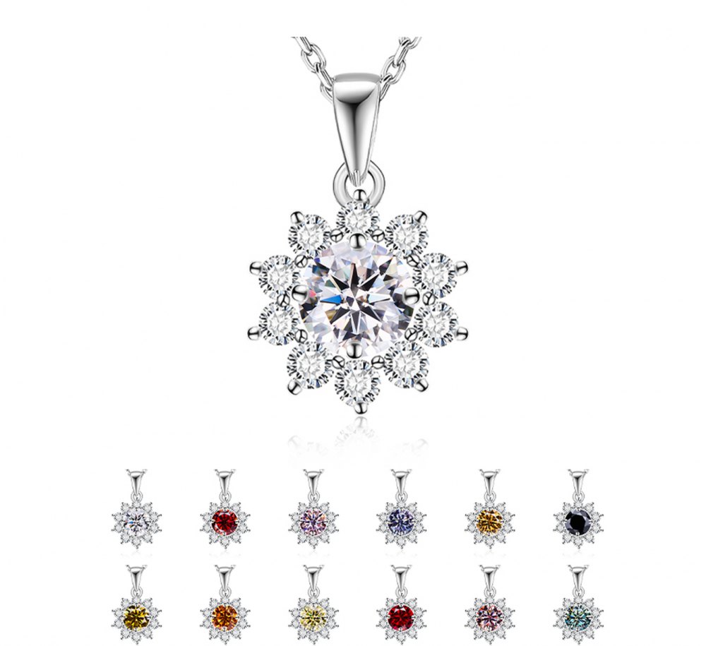 Multi-Colored Moissanite Necklace MB001
