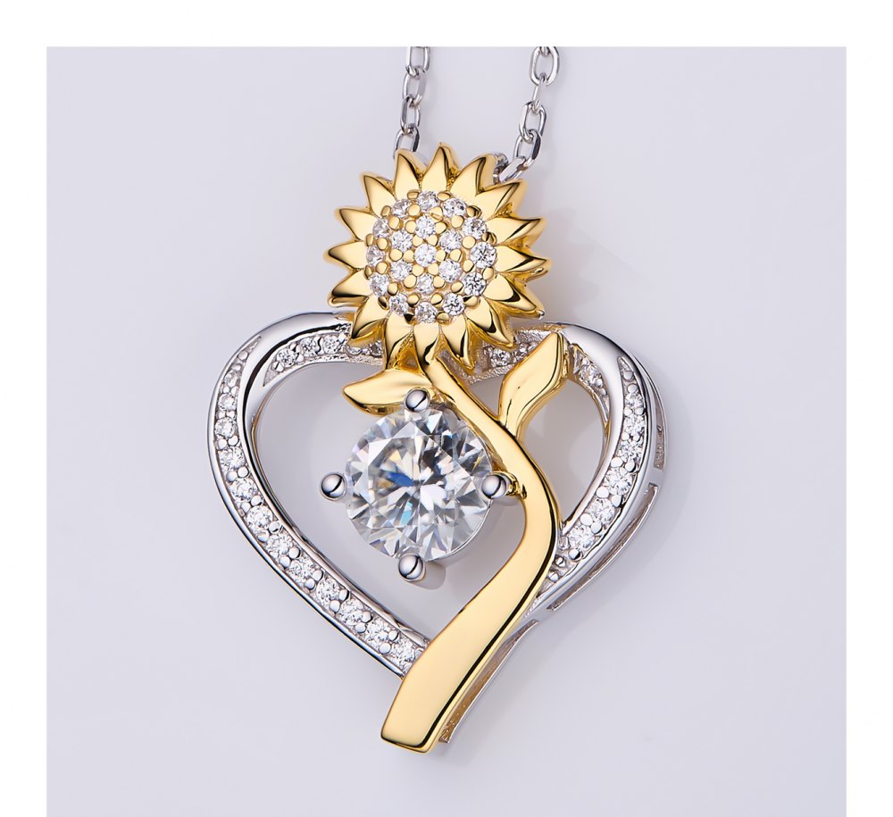 Multi-Colored Moissanite Necklace MB021 — view 2