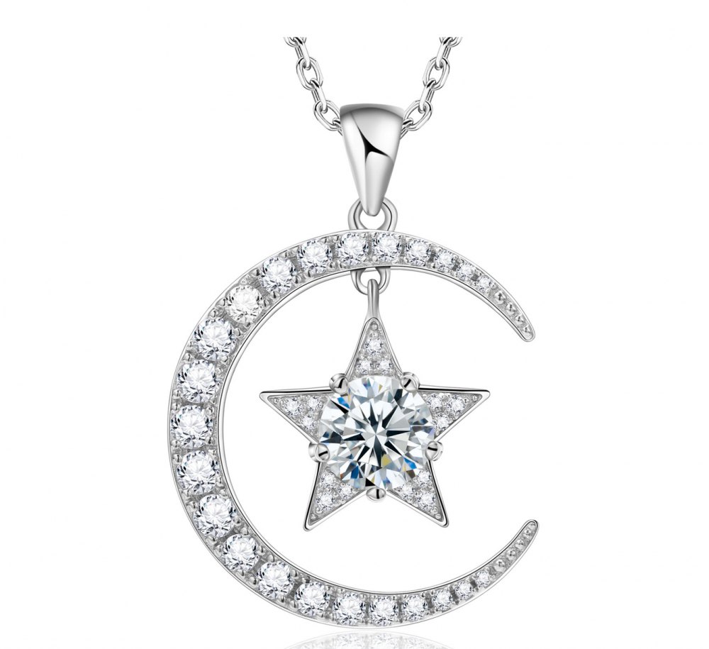 Multi-Colored Moissanite Necklace MB043