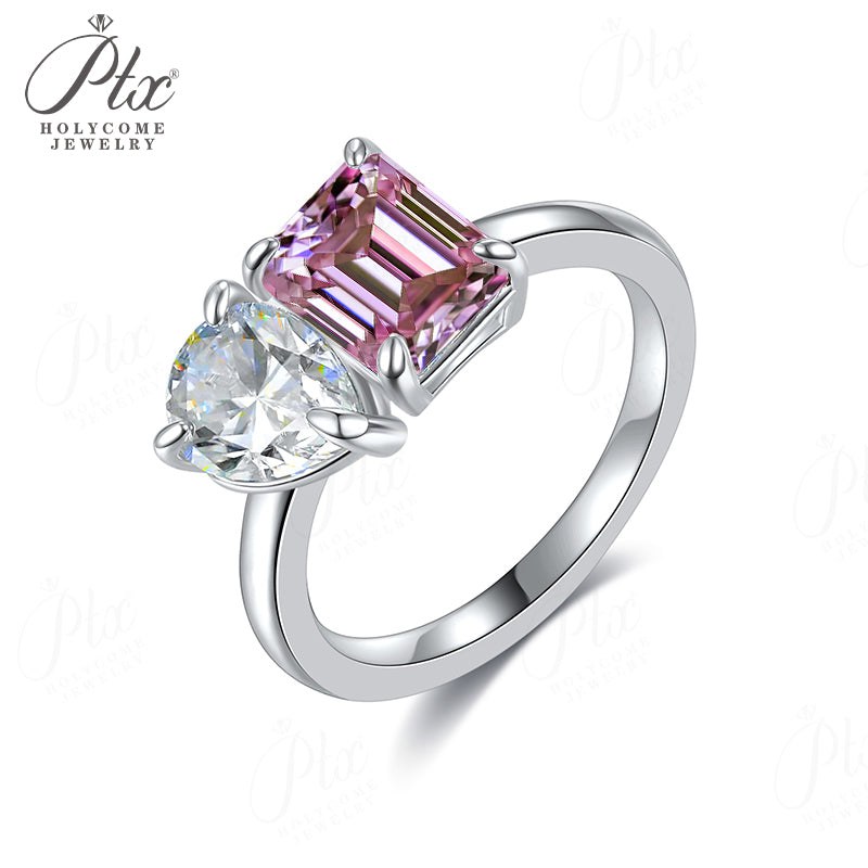 Pear Moissanite Ring — view 2