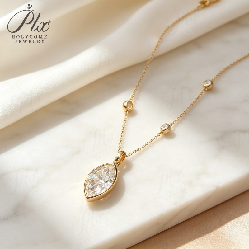 Radiant Lab-Grown Diamond Necklace, IGI Certified