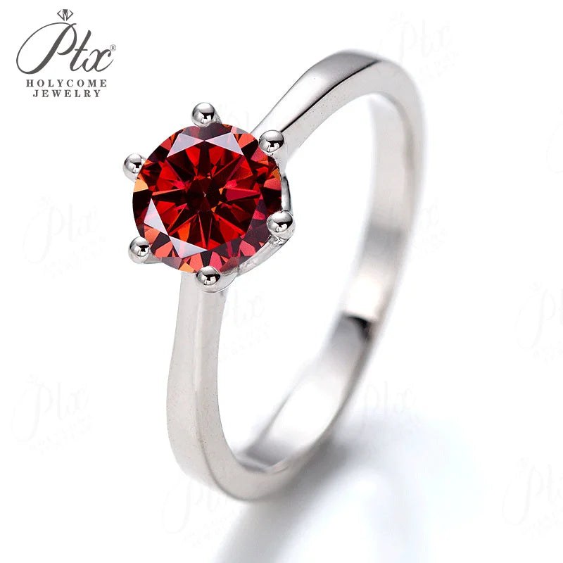 Round Couple Moissanite Ring — view 2