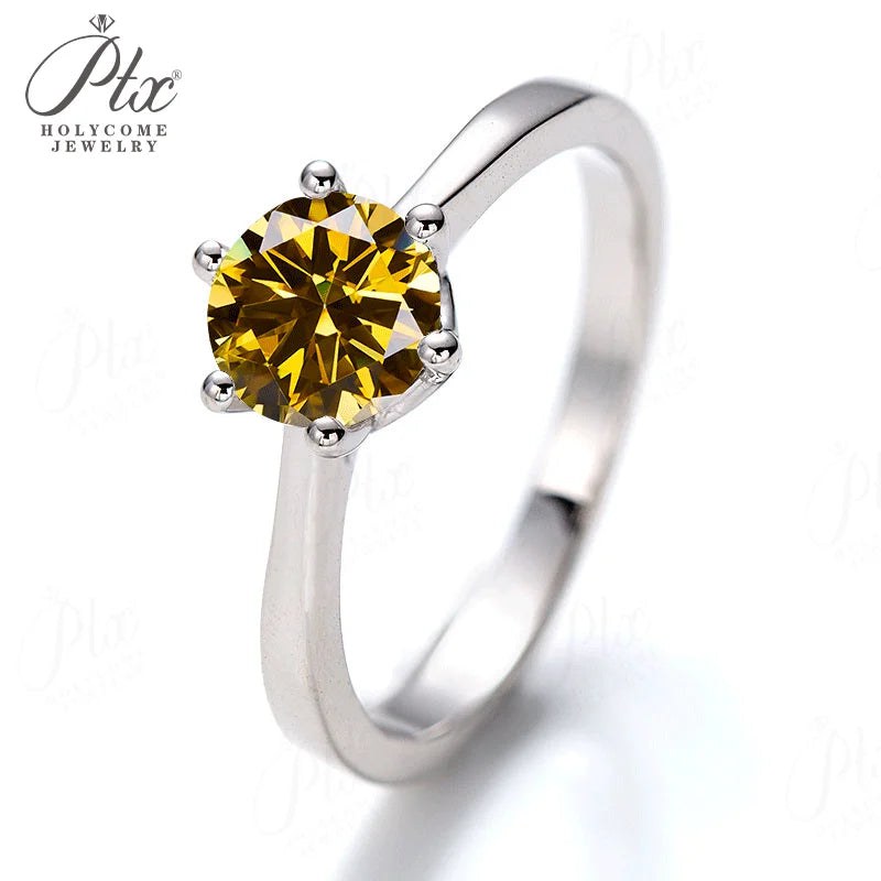 Round Couple Moissanite Ring — view 3